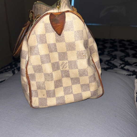 VINTAGE Louis Vuitton Damier Azur Speedy 30 Satchel - Picture 4 of 4